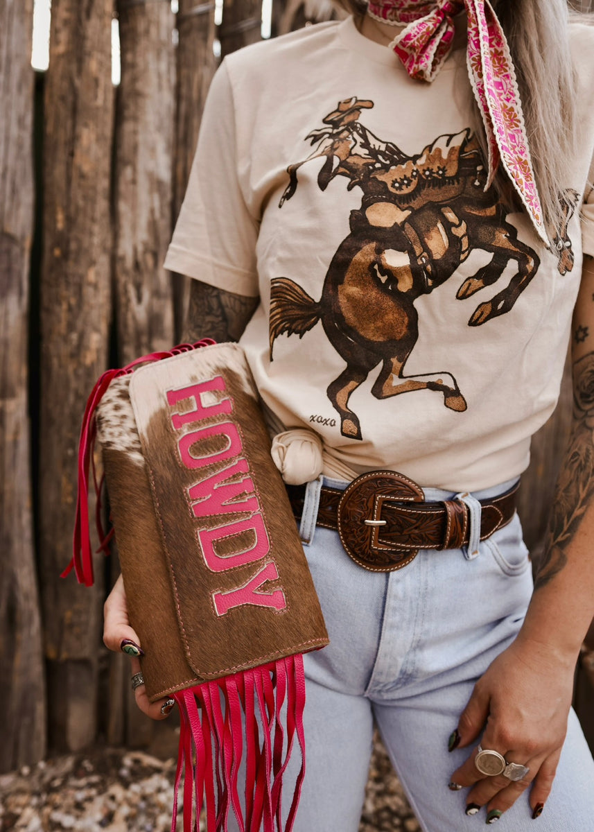 Howdy Denim Clutch main image 1