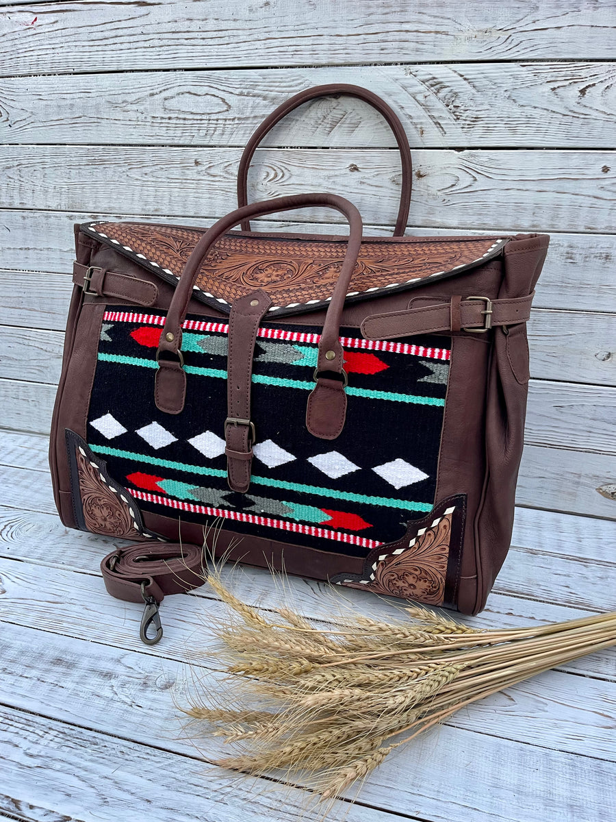Carter Saddle Blanket Overnight Bag in Black Mack & Co Designs Australia