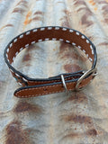 tooled_leather_dog_collar_western_rafter_t_ranch_co_sunflower_mack_and_co_designs_australia