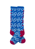 lucky_chuck_western_performance_socks_vintage_cowboys_cowgirls_rodeos_on_the_high_maintenance_sky_blue_hot_pink_horse_shoes_hemp_compression_america_usa_mack_and_co_designs_australia