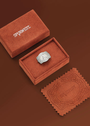 *PRE-ORDER* Inital Mini Belt Buckle Ring - Silver