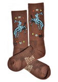 lucky_chuck_western_performance_socks_vintage_cowboys_cowgirls_rodeos_long_live_brown_stars_hemp_compression_america_usa_mack_and_co_designs_australia