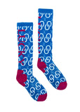 lucky_chuck_western_performance_socks_vintage_cowboys_cowgirls_rodeos_on_the_high_maintenance_sky_blue_hot_pink_horse_shoes_hemp_compression_america_usa_mack_and_co_designs_australia
