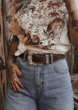 The Pecos Buckle in White