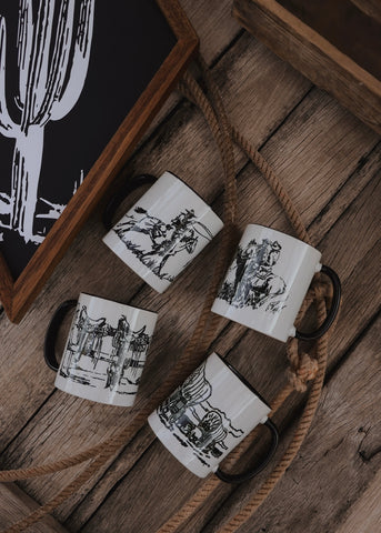 western_heritage_set_ranch_life_old_west_saddles_longhorn_cattle_cowboy_cowpoke_oversized_xl_coffee_cup_mug_western_home_decor_ranchy_punchy_mack_and_co_designs_australia