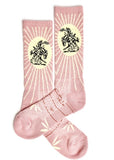 lucky_chuck_fringe_western_performance_socks_vintage_cowboys_cowgirls_rodeos_light_pink_cream_bronco_hemp_compression_america_usa_mack_and_co_designs_australia