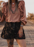 The Desert Rose Ruffle Blouse