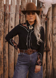 The Vaquera Blouse in Black