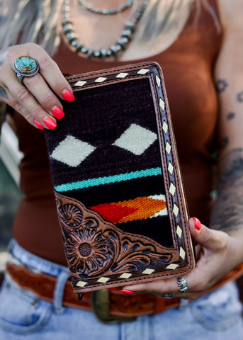 alvaro_organiser_wallet_tooled_leather_saddle_blanket_western_american_darling_bags_wristlet_clutch_crossbody_mack_and_co_designs_australia