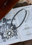 White Natural Stone Statement Necklace