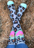 lucky_chuck_western_performance_socks_vintage_cowboys_cowgirls_rodeos_lucky_leopard_diva_horse_shoes_hemp_compression_america_usa_mack_and_co_designs_australia