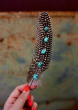 Turquoise Hat Feather