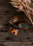 american_darling_tooled_leather_handpainted_cuff_bracelet_western_cowgirl_cowboy_mack_and_co_designs_australia
