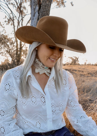 rodeo_western_fashion_ruffle_wrap_handmade_handcrafted_concho_scarfslide_slide_wildrag_wild_rag_neck_scarf_tie_necktie_floral_scarves_turquiose_bucking_bronco_campdraft_barrel_racing_racer_linen_gingham_ranch_rider_paisley_cowgirl_mack_and_co_designs_australia