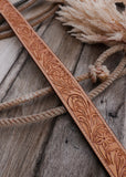 tooled_leather_bag_strap_tan_western_floral_cowgirl_mack_and_co_designs_australia