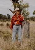 finley_western_cowboy_hat_rodeo_cowgirl_ruffle_puff_sleeve_blouse_arena_shirt_mack_and_co_designs_australia