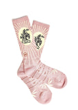 lucky_chuck_fringe_western_performance_socks_vintage_cowboys_cowgirls_rodeos_light_pink_cream_bronco_hemp_compression_america_usa_mack_and_co_designs_australia