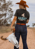 bandit_rodeo_co_bucking_bronco_saddle_nfr_western_ride_rank_make_bank_graphic_tee_t_shirt_mack_and_co_designs_australia