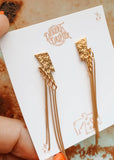 Fringe Bolt Earrings - 18K Gold