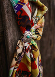 Turquoise Concho Scarf Slide
