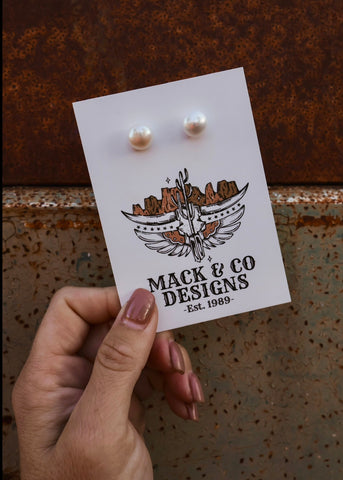 Logan Freshwater Pearl Stud Earrings