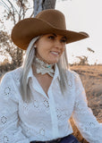 rodeo_western_fashion_ruffle_wrap_handmade_handcrafted_concho_scarfslide_slide_wildrag_wild_rag_neck_scarf_tie_necktie_floral_scarves_turquiose_bucking_bronco_campdraft_barrel_racing_racer_linen_gingham_ranch_rider_paisley_cowgirl_mack_and_co_designs_australia