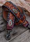 american_darling_tooled_leather_handpainted_buckstitch_handbag_bag_strap_western_rodeo_cowgirl_mack_and_co_designs_australia