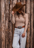 The Western Heritage Lace Top in Bone