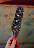 Turquoise Hat Feather