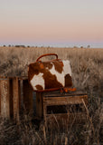 kate_overnight_tote_bag_handbag_cowhide_tan_leather_brown_duffle_duffel_country_western_mack_and_co_designs_australia