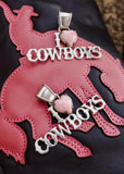 I Heart Cowboys Pendant - Pink Conch