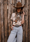 XOXO Art & Co. Brown Bronc Tee