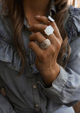 Bronc Mini Belt Buckle Ring - Silver