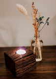 Rustic Timber Tealight Holder Small
