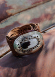 Madeline Wide Leather Belt - Oval Buckle