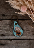 american_darling_tooled_leather_handpainted_keyring_bag_tag_keychain_western_mack_and_co_designs_australia
