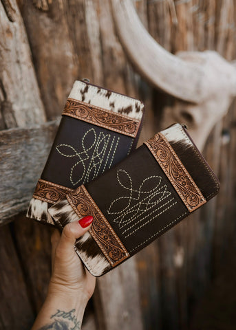 The Boot Stitch Wallet In Chocolate