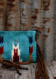zoe_saddle_blanket_saddleblanket_handbag_bag_fringe_american_darling_tooled_leather_blue_turquoise_aztec_arrows_red_rust_western_mack_and_co_designs_australia