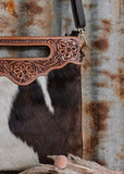 oakleigh_tooled_cowhide_crossbody_leather_handbag_bag_chocolate_brown_womens_ladies_western_mack_and_co_designs_australia