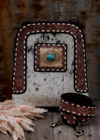 riley_cowhide_tooled_leather_turquoise_buckle_buck_stitch_american_darling_bags_handbag_crossbody_mack_and_co_designs_australia