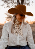 rodeo_western_life_wild_horses_fashion_ruffle_wrap_handmade_handcrafted_concho_scarfslide_slide_wildrag_wild_rag_neck_scarf_tie_necktie_floral_scarves_turquiose_bucking_bronco_campdraft_barrel_racing_racer_linen_gingham_ranch_rider_paisley_cowgirl_mack_and_co_designs_australia