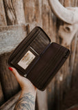 The Boot Stitch Wallet In Chocolate