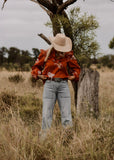 finley_western_cowboy_hat_rodeo_cowgirl_ruffle_puff_sleeve_blouse_arena_shirt_mack_and_co_designs_australia