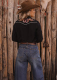 The Vaquera Blouse in Black