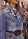 The Cowgirl Blues Blouse