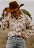 cotton_rye_outfitters_america_longhorn_rust_pearl_snap_button_up_arena_shirt_womens_western_cowgirl_mack_and_co_designs_australia