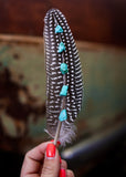 Turquoise Hat Feather