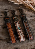 wristlet_american_darling_tooled_leather_handpainted_keyring_bag_tag_keychain_western_buckstitch_concho_mack_and_co_designs_australia