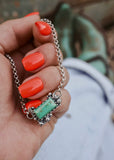 Cosmic Baby Bar Necklace - Kingman Turquoise