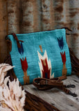 zoe_saddle_blanket_saddleblanket_handbag_bag_fringe_american_darling_tooled_leather_blue_turquoise_aztec_arrows_red_rust_western_mack_and_co_designs_australia